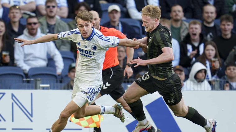 OB OB-stopper ærgrer sig gul og grøn over, at Andreas Cornelius er skadet